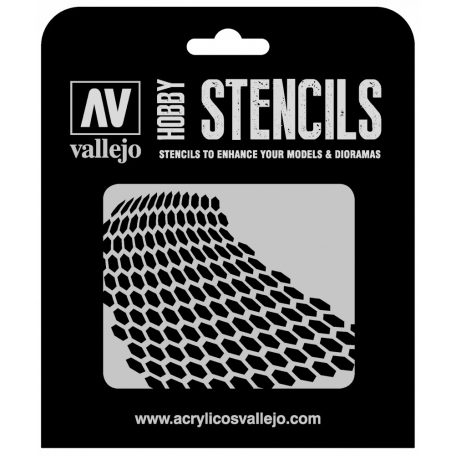 ST-SF003 Vallejo Stencils - Distorted Honeycomb