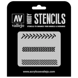 ST-TX002 Vallejo Stencils - Tyre Marks