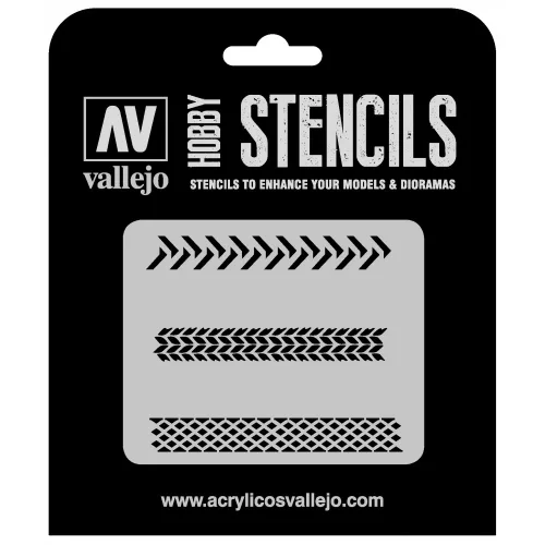 ST-TX002 Vallejo Stencils - Tyre Marks