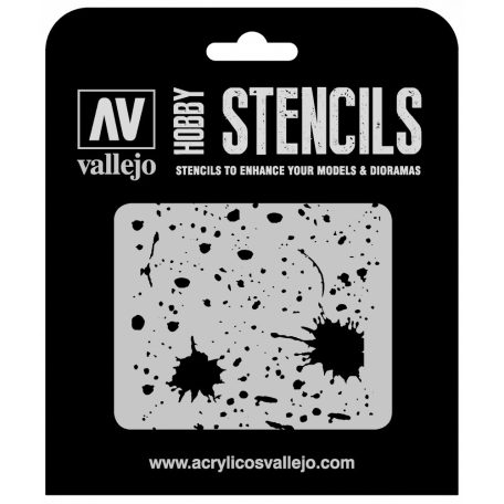 ST-TX003 Vallejo Stencils - Splash & Stains