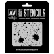 ST-TX003 Vallejo Stencils - Splash & Stains