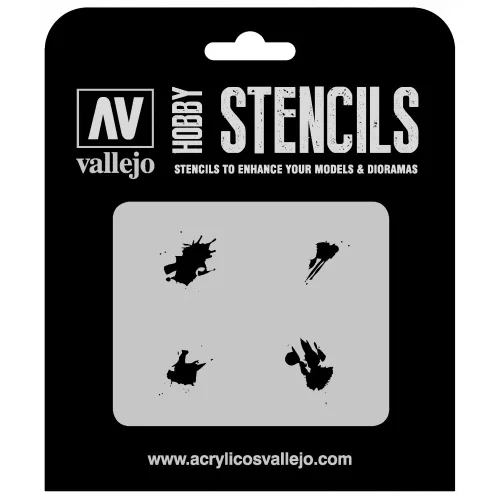 ST-TX004 Vallejo Stencils - Petrol Spills