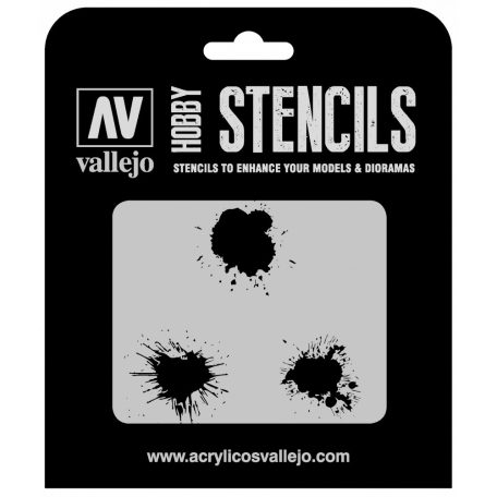 ST-TX005 Vallejo Stencils - Paint Stains