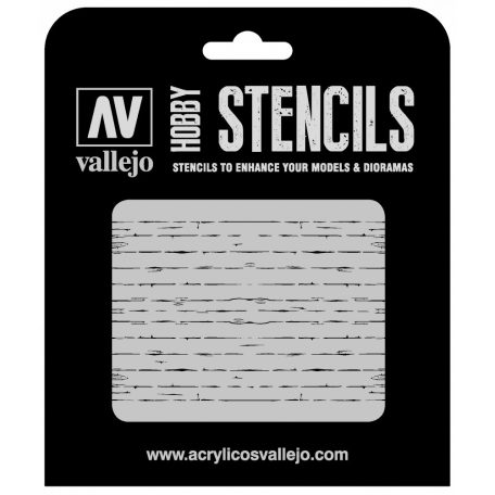 ST-TX006 Vallejo Stencils - Wood Texture 1
