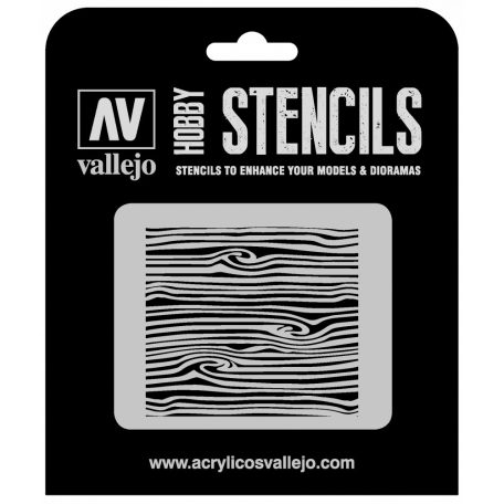 ST-TX007 Vallejo Stencils - Wood Texture 2